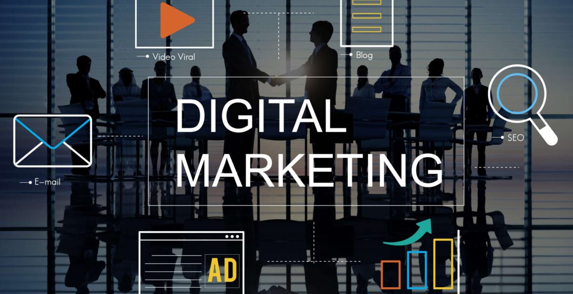 Digital Marketing Media Technology Graphic Concept